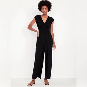 NWOT! Old Navy Black Waist-Defined Wide-Leg Jumpsuit - Multiple Sizes